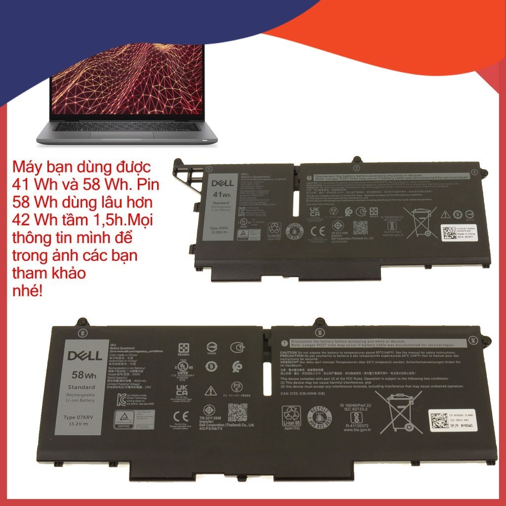 Pin Thay Thế Laptop Dell Latitude 7430