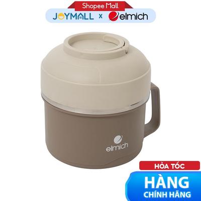 Hộp Cơm Inox 304 Elmich EL1318 1L, Hàng Chính Hãng, Thiết Kế 3 Trong 1, Tay Cầm Tiện Lợi - JoyMall