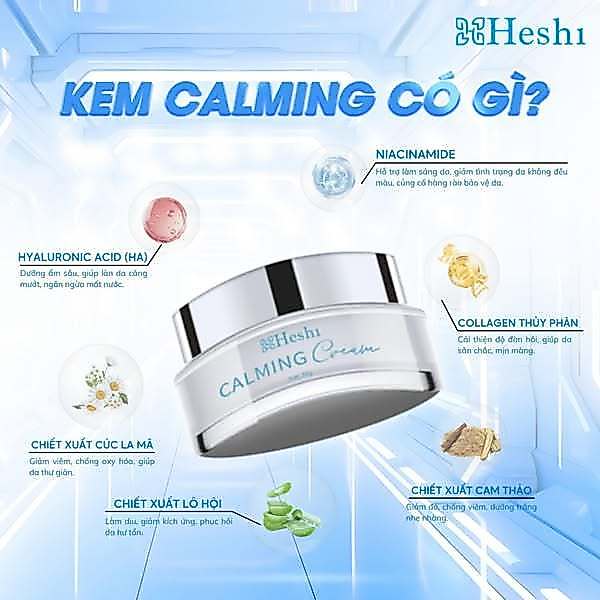 KEM DƯỠNG LÀM DỊU VÀ PHỤC HỒI DA HESHI CALMING CREAM – LÀN DA KHỎE MẠNH VÀ RẠNG RỠ MỖI NGÀY