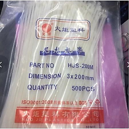 Dây thít( nylon cable) 3x200mm 500 sợi/túi