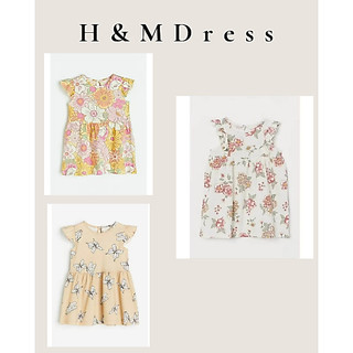 Váy bé gái H&M auth cotton mềm mát | Đầm trẻ em hoạ tiết xinh form xoè | Váy bé gái mùa hè 1-6 tuổi