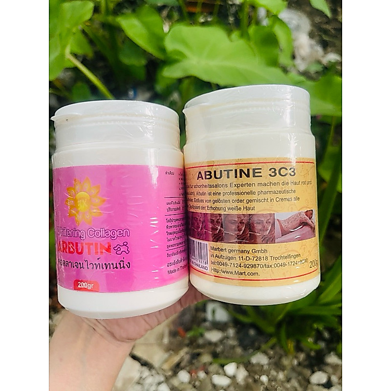 Kem trắng da Abutine 3c3 Thái Lan hộp 200gram màu nâu hồng