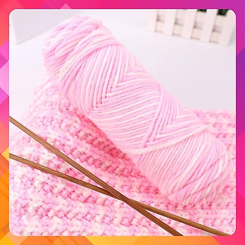 (Bảng 2) Cuộn len cotton ống sợi to 4mm 100gram, len sợi cotton love chập 8 sợi