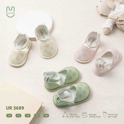 Dép cho bé tập đi Ualarogo sandal đế cao su chống trượt xăng đan quai dán điều chỉnh 5689
