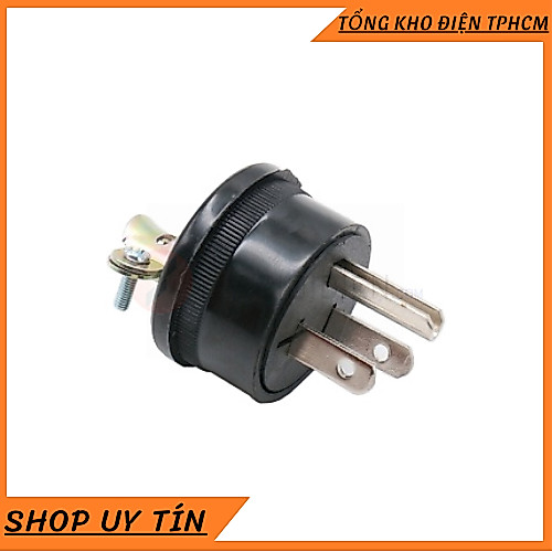 Phích cắm điện 3 chấu (2 dẹt 1 tròn) Tiến Thành PC2-1999 10A-250V,phích cắm điện locking,phích cắm 3