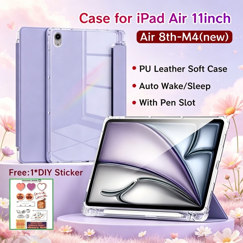 Ốp điện thoại Cho iPad Air 11inch 2026 Mới Có Khe Cắm Bút Vỏ Bảo Vệ Từ Tính Cho iPad Air 8th 11inch 
