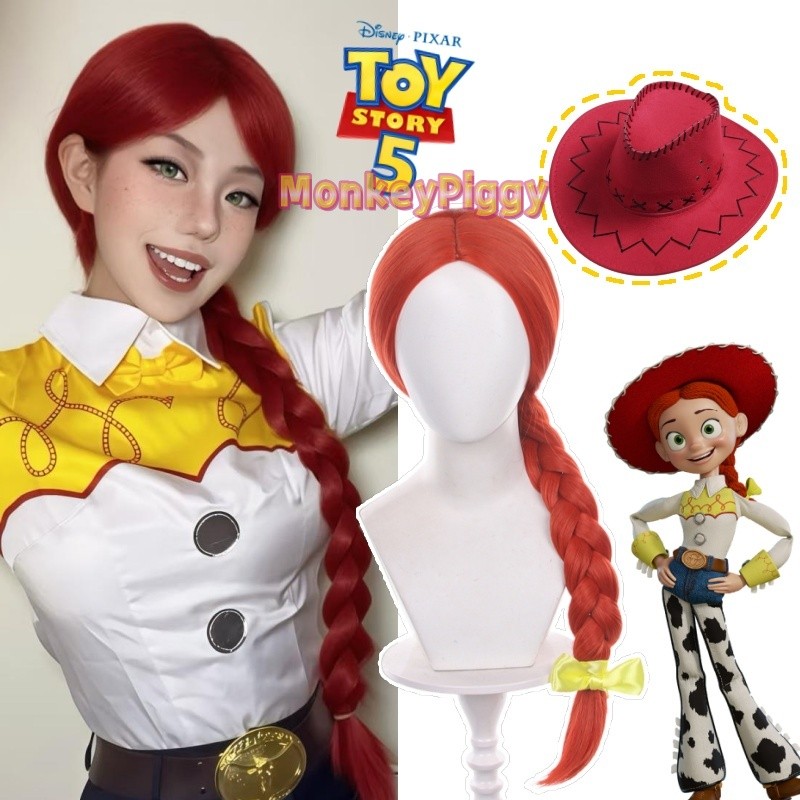 Còn Hàng JESSIE Cosplay Tóc Giả TOY STORY JESSIE Tóc Giả & Mũ Tóc Giả Tổng Hợp Chịu Nhiệt