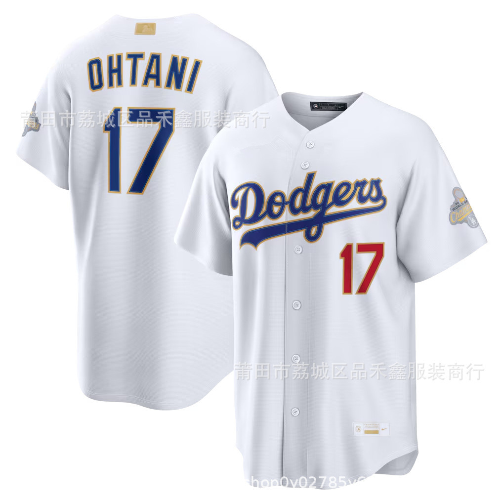 Giao hàng trong ngày26 Champion Edition Dodgers Baseball 17 OHTANI Otani Shohei 50-5 Thêu Champion E