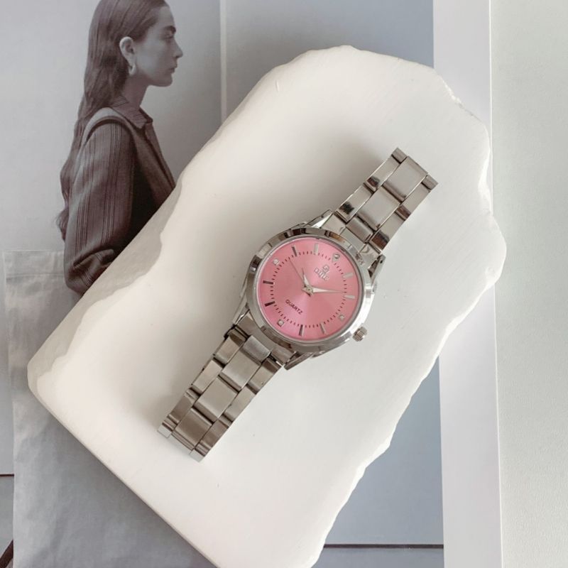 Đồng hồ vàng Niche Crushed Ice Blue Crushed Ice Powder Dragon Fruit Watch Nữ Quartz Watch Quà tặng c
