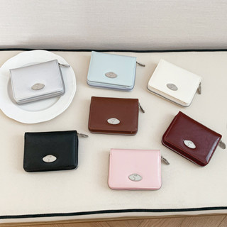  Ví nữ thời trang cao cấp Dễ thương Bifold Dây kéo Đa chức năng Hộp đựng thẻ Ví đựng tiền xu 