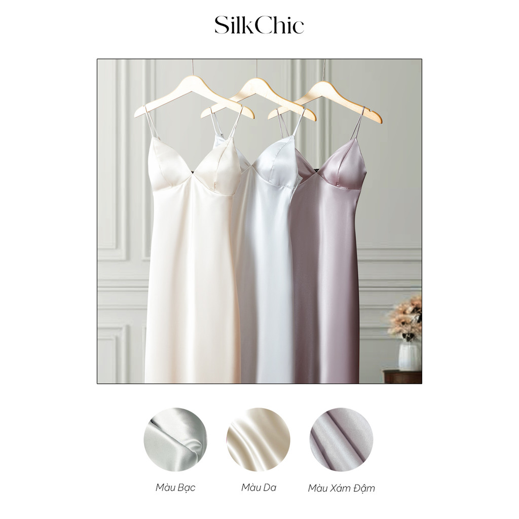 Váy Lụa Dáng Dài 2 Dây Có Kèm Mút Tôn Dáng NV608 Đầm Lụa Hai Dây Đi Tiệc Đi Chơi Sang Trọng | BigBuy360 - bigbuy360.vn