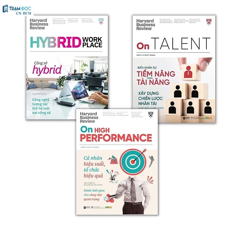 Sách - Bộ HBR OnPoint Quản Lý Nhân Sự Thời 4.0 : On Talent + Hybrid Workplace + On High Performance