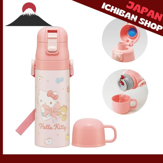 【Từ Nhật Bản】 Skater Children's Stainless Steel Water Bottle 2-way Direct Drinking 470ml Cup Drinkin
