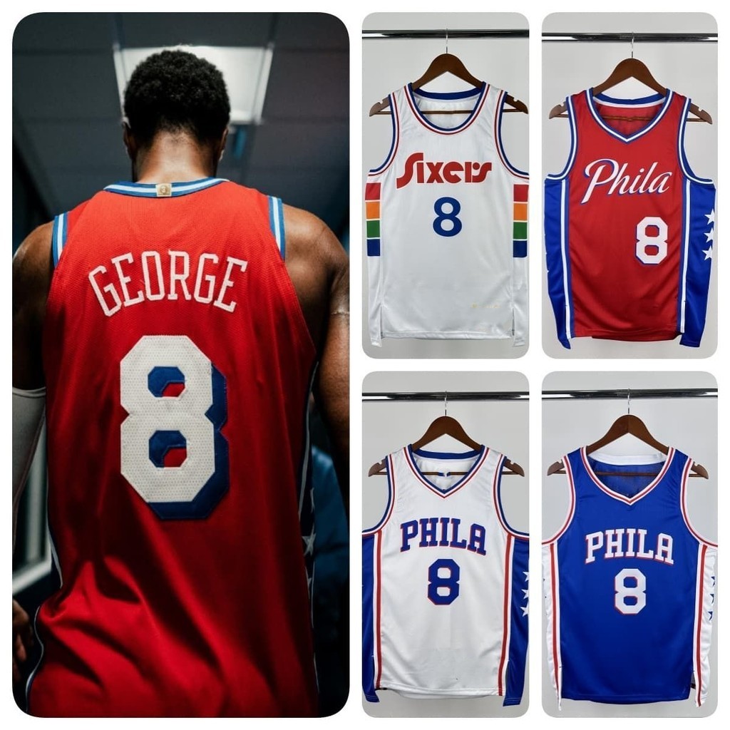 Áo Jersey City Edition Paul GeorgePhiladelphia 76ers - Thoáng Khí và Khô Nhanh