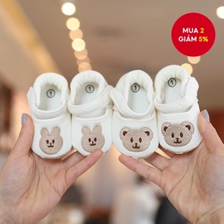 Giày Hoạt Hình Cho Bé Sơ Sinh Đế Mềm Chống Trơn Trượt Thoáng Khí Đầu Tiên Cho Bé Trai Bé Gái 0-12M