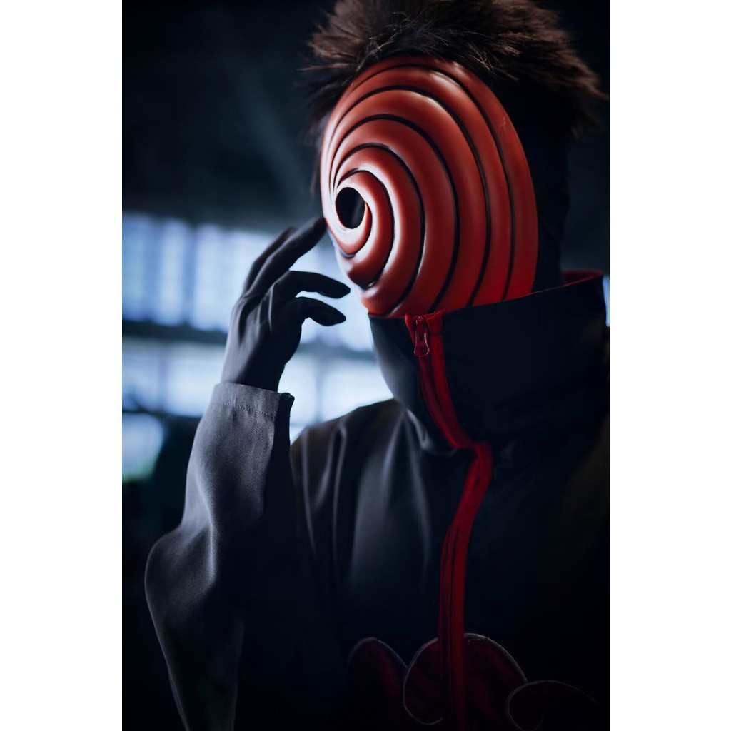 Anime Naruto Akatsuki - Áo cosplay Sasuke và Obito - Trang phục ninja đỏ đám mây