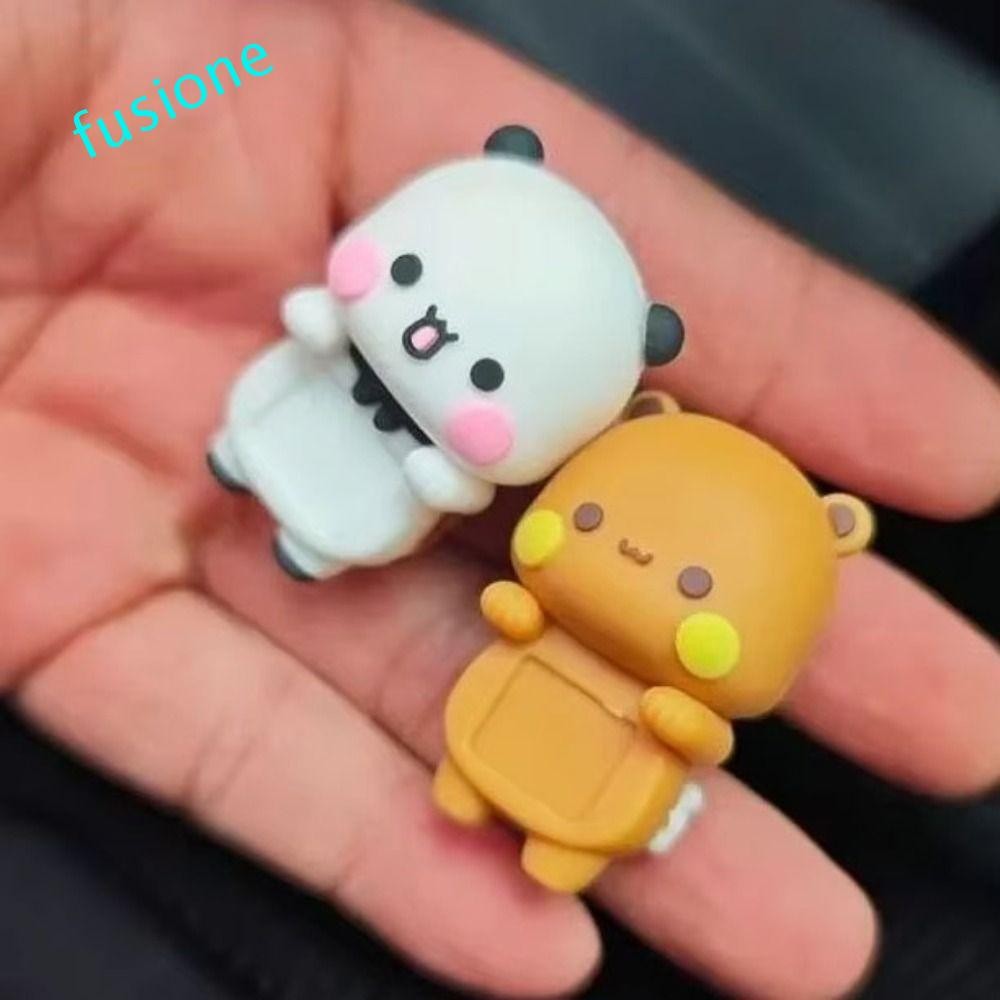 Fusionedge 1 Cái / 2 Miếng Đồ Chơi Búp Bê Panda Bubu Và Yier, Đồ Trang Trí Màn Hình Máy Tính Bàn Yie