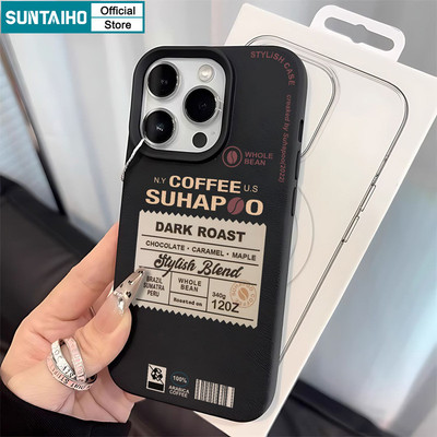 Ốp Điện Thoại Suntaiho Thẩm Mỹ Nhãn Cà Phê Họa Tiết Silicon Mềm Cao Cấp Chống Sốc Cho iPhone 11 12 13 14 15 16 Pro Max IP 7 8 Plus Iphon X XS XR Xs max