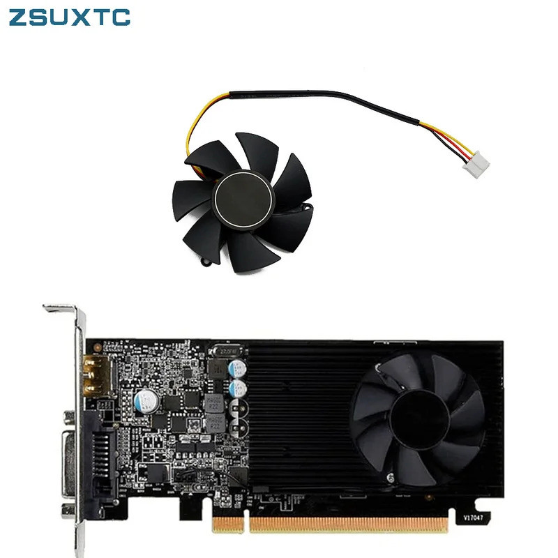 3Pin FS1250-S2053A GT 1030 QUẠT Dành Cho GIGABYTE GTX 1050 Cấu Hình Thấp 、 GTX 1050TI Quạt Làm Mát c