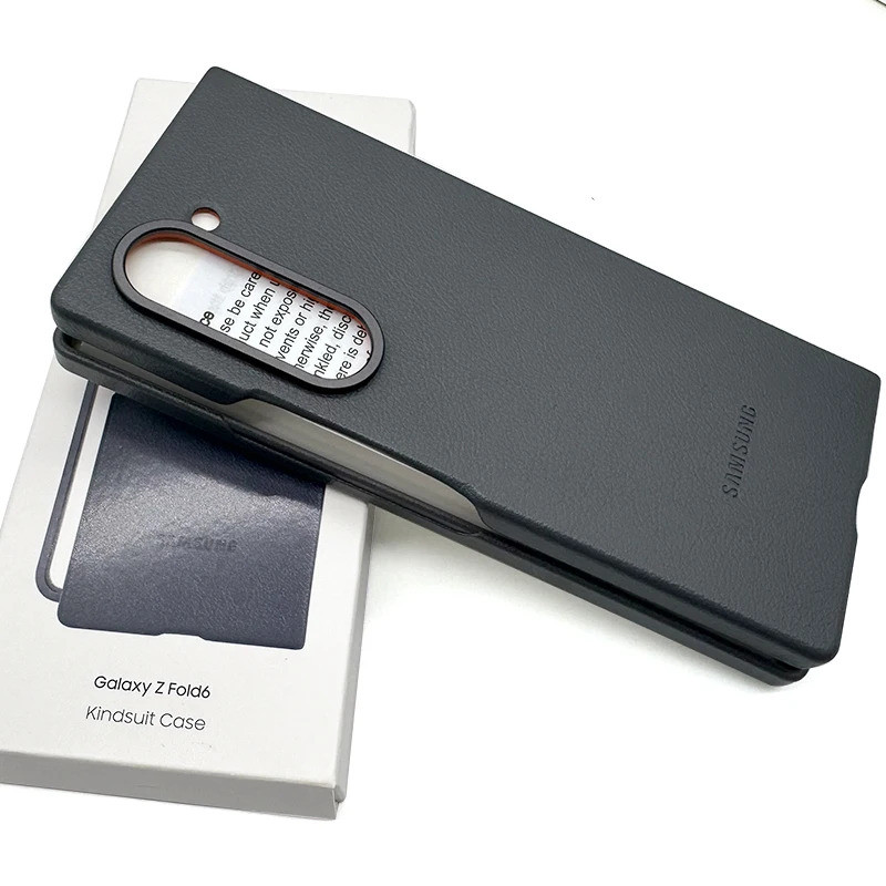 Ốp lưng da Samsung Galaxy Z Fold 6 Fold6 sang trọng Soft Touch Chất lượng cao Eco-Leather Cover cho 