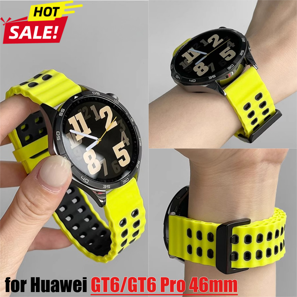 Dây đeo đại dương silicon 22mm cho Huawei GT6 Pro / GT6 46mm GT5 / 4 GT5 Pro 46mm Vòng đeo tay silic