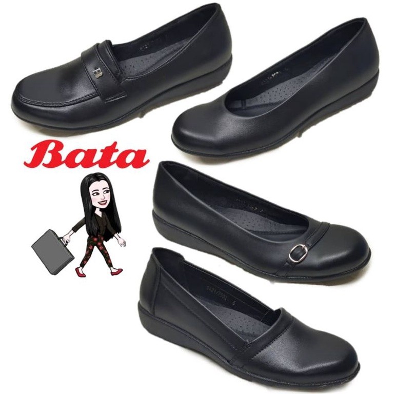 Giày trang trọng nữ YC2 Bata / Giày đen nữ / Kasut Perempuan Selasa Form Bata