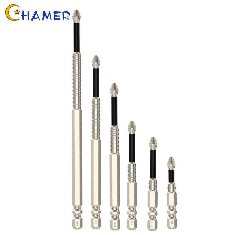 【CHAMER】1pc Long Magnetic Screwdriver Bit HRC62 Alloy Steel for Drilling Tasks【HomeLiving】