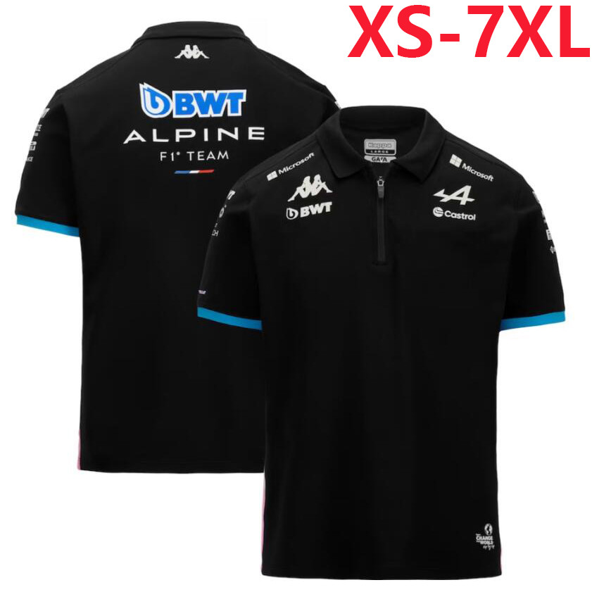 2026 Mới F1 Unisex Áo Sơ Mi Polo Tay Ngắn + F1 BWT Alpine Racing Team Jersey
