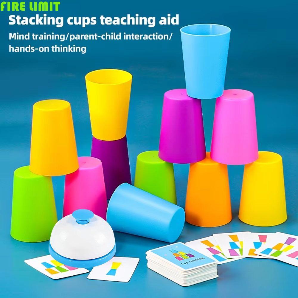Trò chơi cúp xếp chồng FIRE LIMIT, Đồ chơi Montessori giáo dục học màu sắc, Huấn luyện tốc độ Nhận t