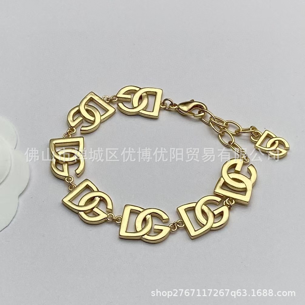 YBTU New Du Alphabet DG Women's Bracelet Series: Pearl, Colorful, Full of Diamonds and Gemstones