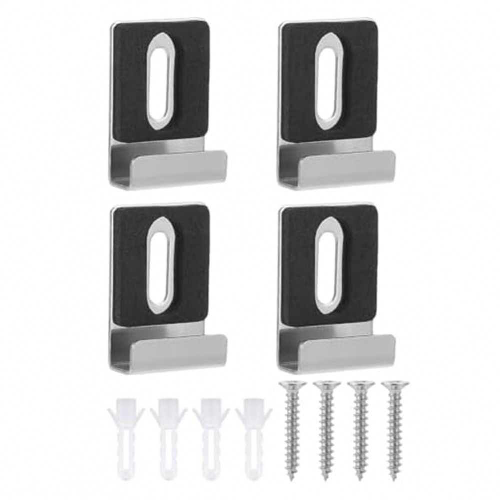 [DOLLDOLL-VN]Mirror Bracket Clips for Wall Mounting Set of 4 Stainless Steel Mirror Hooks