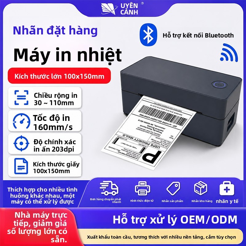 Máy In Tem 100x150mm (4x6 Inch) – In Vận Đơn, Tem Xuất Khẩu, Tương Thích Đa Nền Tảng Vận Chuyển