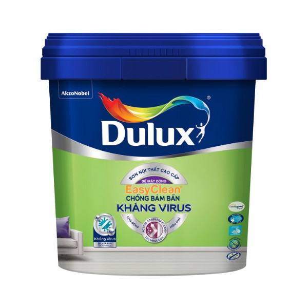 E017B -  DULUX EasyClean - Bề mặt bóng, chống bám bẩn kháng Virus - A19 Pro
