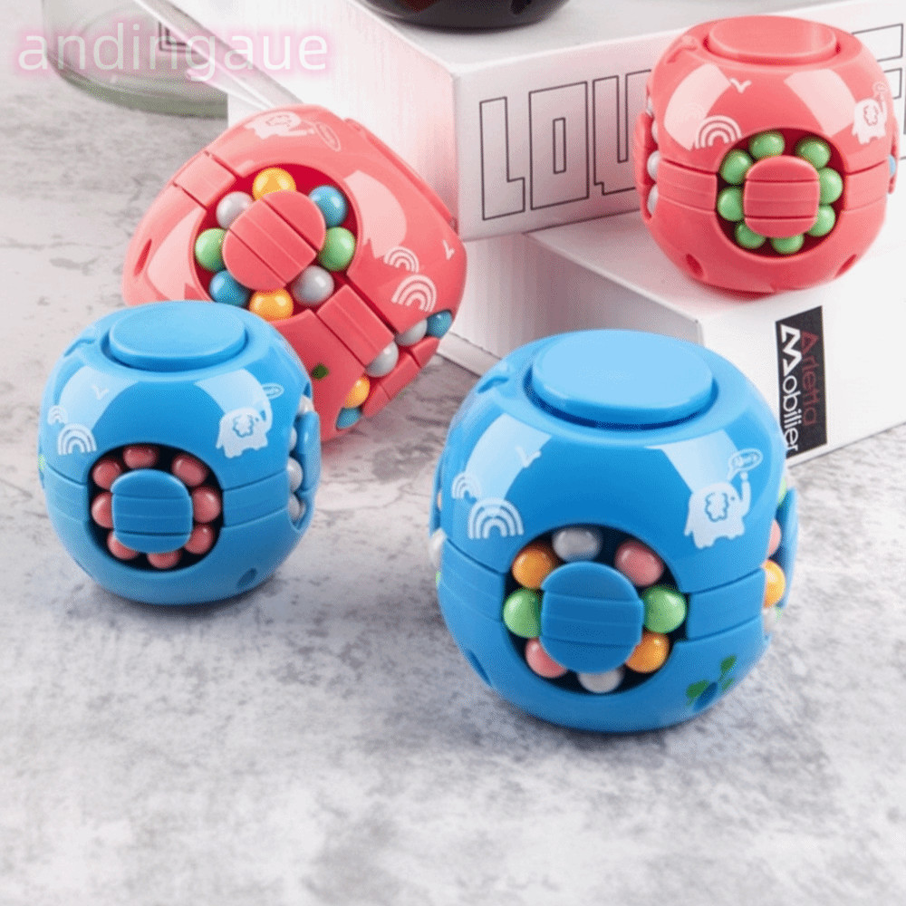ANDIN Xoay Bóng, Ngón Tay Con Quay Ma Thuật Bean Cube Spinner, Sáng Tạo Xoay Bóng Nhựa Ngón Tay Spin