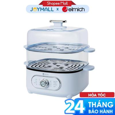 Nồi lẩu hấp 2 tầng Elmich STE-9098 4L, Hàng chính hãng, 8 tính năng, khay hấp nhựa tháo rời-JoyMall