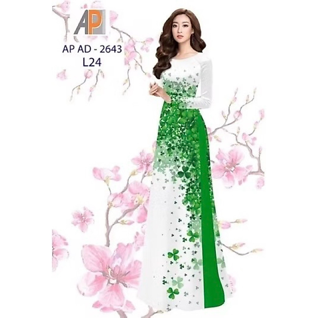 Vải áo dài cỏ ba lá