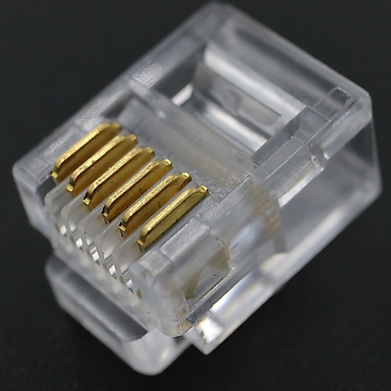Hạt điện thoại 6 chân RJ12 , đầu bấm điện thoại RJ12 6P6C
