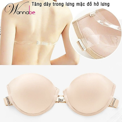Áo ngực không dây WANNABE cúp ngang kèm lưng trong trợ thủ đắc lực mặc đồ hở lưng vai áo ống ANT10