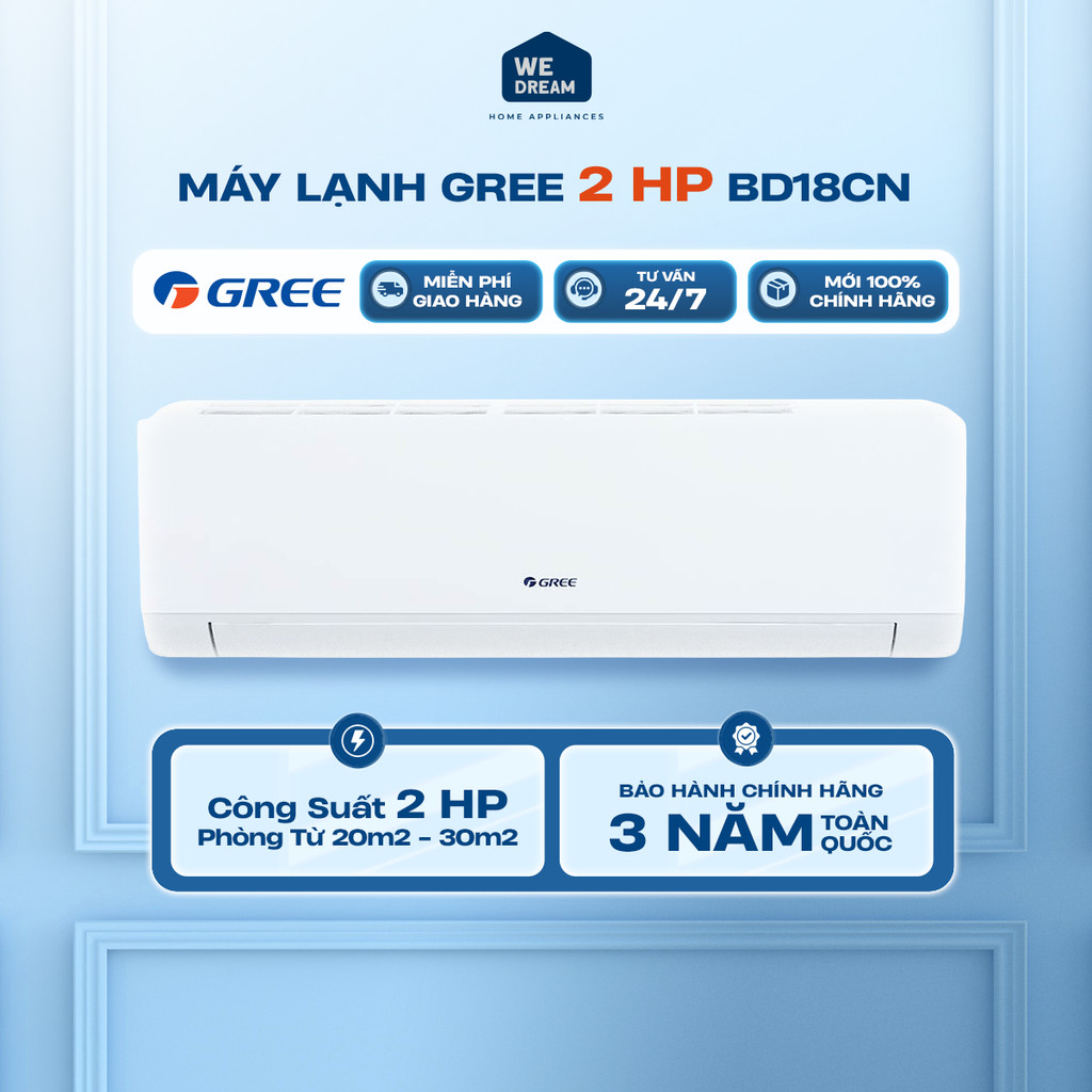 Máy Lạnh Gree 2HP BD18CN | Làm Lạnh Nhanh Siêu Tốc - Hàng Chính Hãng