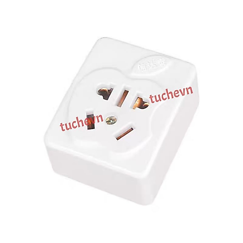 Ổ cắm đa năng 5 lỗ 16A 250V, hỗ trợ phích cắm 3 chấu dẹt 16A