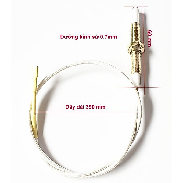 2 Dây kim sứ đánh lửa bếp gas âm Đa Năng IC mồi lửa có ốc Ren điều chỉnh cao thấp