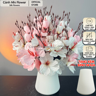 (Mẫu mới 2.0) Bình hoa diên vĩ giả để bàn trang trí – Cao 45cm - Hoa vải, thân nhựa lõi thép – Cảnh Nhi Flower