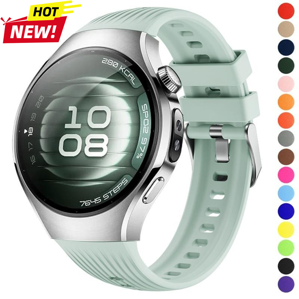 Dây Đeo Silicon Dây Đeo Tay Cho Huawei Watch5 42MM 46MM Mềm Thay Thế Đồng Hồ Thông Minh Dây Silicon 
