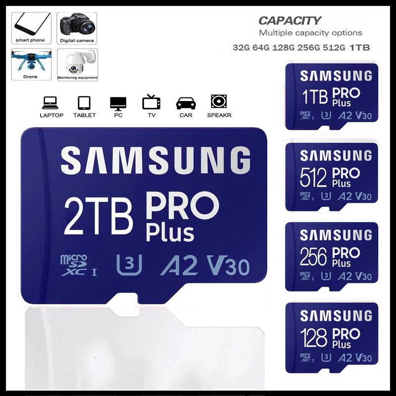 Thẻ Nhớ Dung Lượng Lớn 32gb 64gb 128gb 256gb 512gb 1tb 2tb Thẻ TF Cho Camera Điện Thoại Di Động