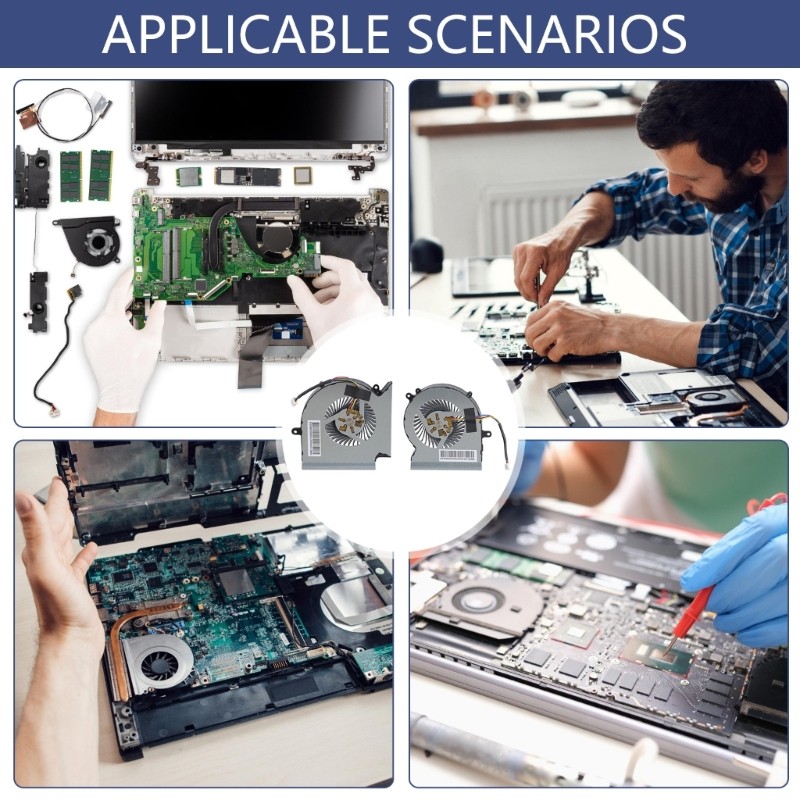 AMOONA CPU GPU Quạt Laptop Quạt Làm Mát DC5V 4Pin 4 Dây Làm Mát Cho GE65 GL65 GP65 WE65 Leopard MS-1