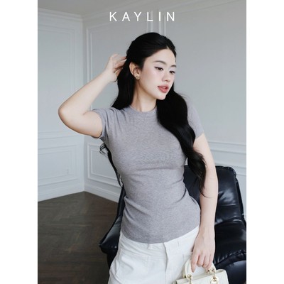 Áo thun KAYLIN form Basic chất vải thun cotton co giãn phong cách BST Hè 2025 - N2463