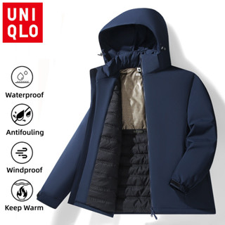  Áo khoác cotton plus size nam của UNIQLO chống nước và chống gió phù hợp cho hoạt động ngoài trời mùa đông. 