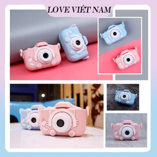 Máy ảnh trẻ em camera kép - Full HD 1080 Camera Selfie - Quay video 2 màu xanh hồng