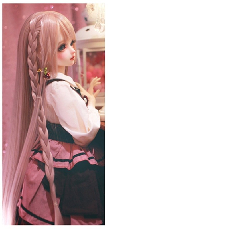 HO Joint Doll Tóc Giả Thay Thế 60cm Sợi Tổng Hợp Chịu Nhiệt Tóc Búp Bê