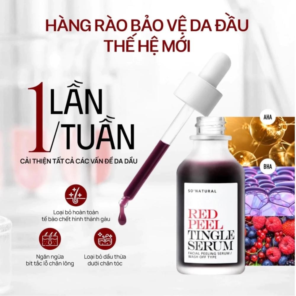 Ảnh 5 của Tinh chất So’Natural Red Peel White Serum dưỡng trắng, mờ thâm nám chuyên sâu